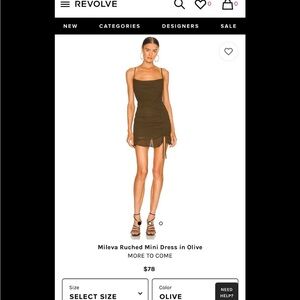 Green mini dress from revolve